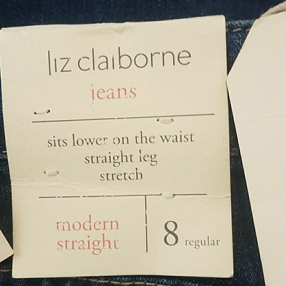 Liz Claiborne NWT Modern Straight Blue Jeans - Picture 2 of 8